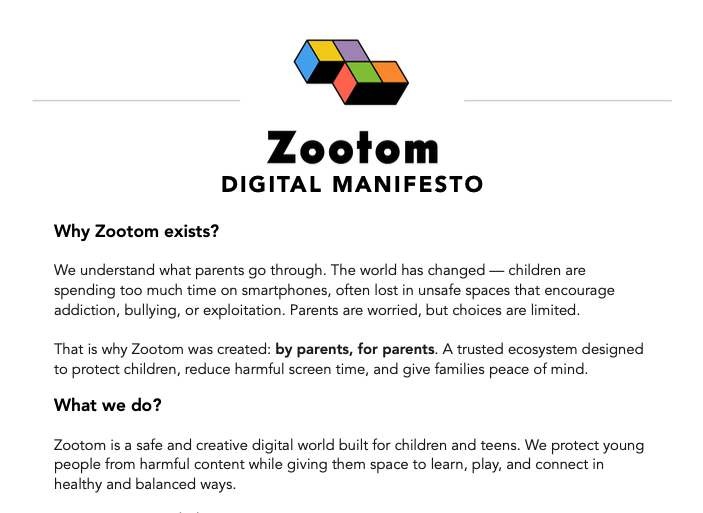 Zootom - Digital Manifesto
